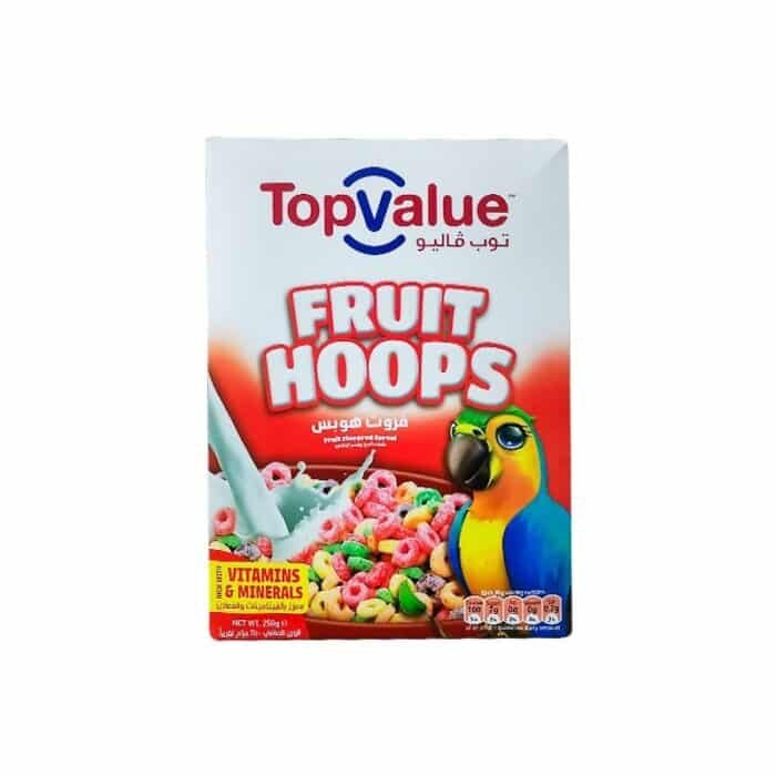 Top Value Fruit Hoops Cereal - 250g - Image 1