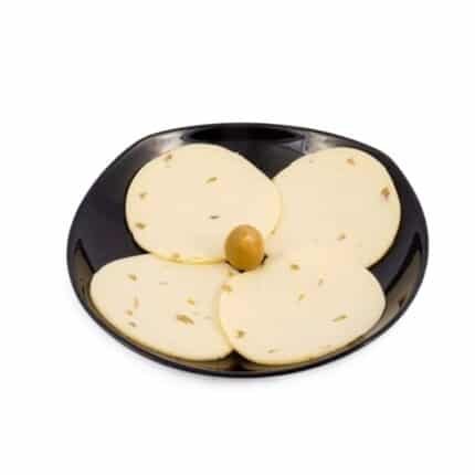Mainz Green Olive Processed Cheddar Cheese - By Weight  300g
