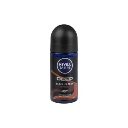 Nivea Men Deep Black Carbon Espresso Anti-Perspirant Deodorant Roll-On - 50ml