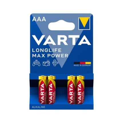 Varta Long Life Max Power AAA Alkaline Batteries - 4 Batteries