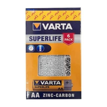 Varta Super Life AA Zinc Carbon Battery - 6 Batteries
