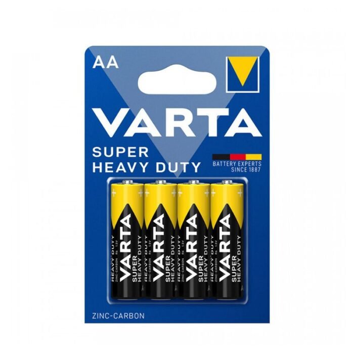 Varta Super Heavy Duty AA Zinc Carbon Battery - 4 Batteries - Image 1
