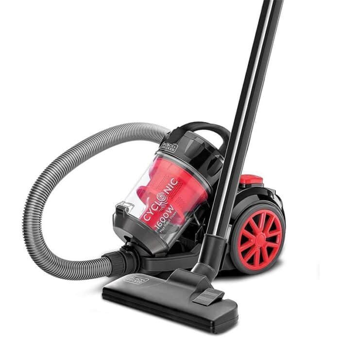 Black & Decker Cyclonic Bagless Vacuum Cleaner - 2.5L - 1600W - Black & Red - Vm1680 - Image 1