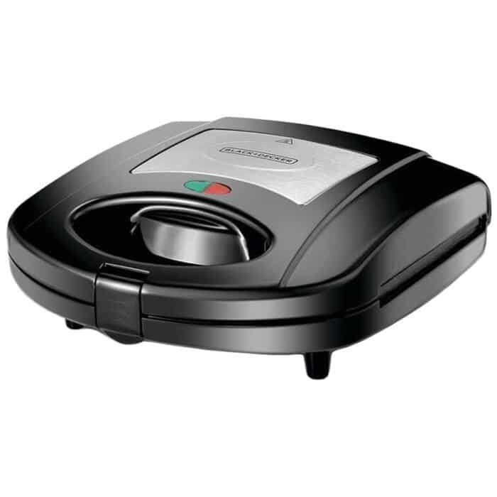 Black & Decker 2 In 1 Sandwich & Grill Maker - 650 -780W - Black - TS2120 - Image 1