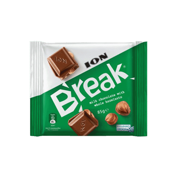 Ion Break Whole Hazelnut Milk Chocolate - 85g - Image 1