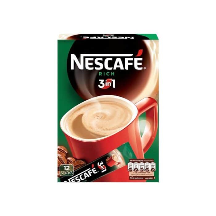 Nescafe Rich 3 In 1 Instant Coffee - 21g x 12 Sachets - Image 1