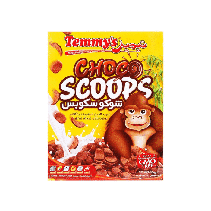 Temmy's Choco Scoops Cereal - 250g - Image 1