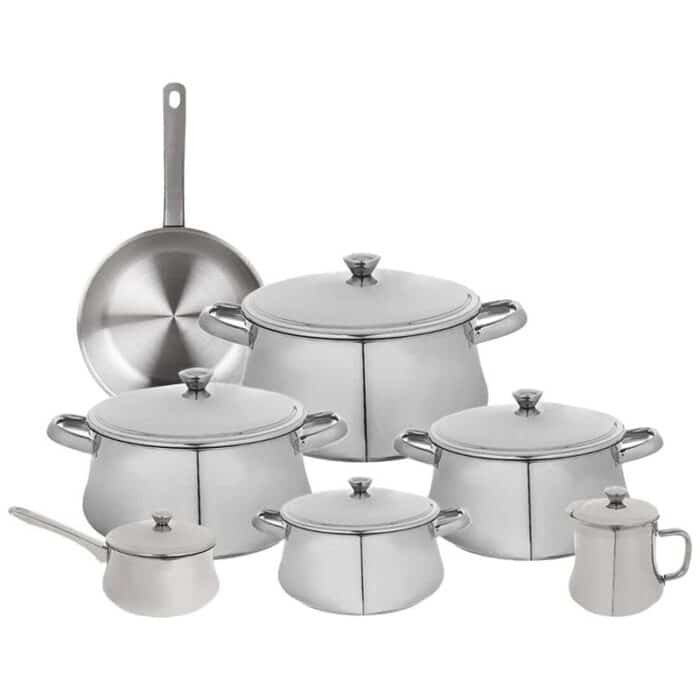 Zahran Classic Stainless Steel Cookware Set - 13 Pieces - Image 1