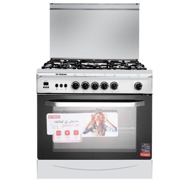 Fresh Italiano Cooker - 5 Burners - 80 x 55cm - Oven Fan - Stainless - 7531 - Image 1