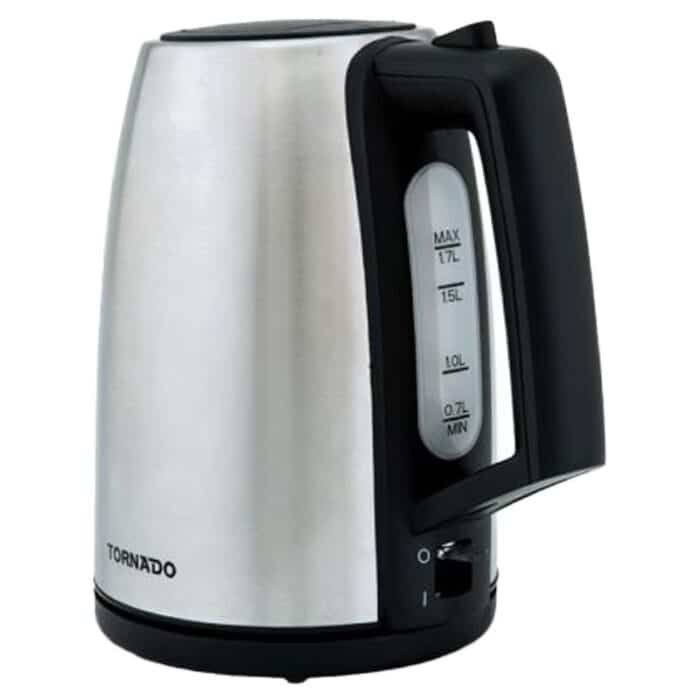 Tornado Stainless Steel Kettle - 1.7L - 2200W - Stainless - TKS-2117 - Image 1