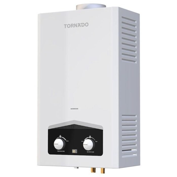 Tornado Gas Water Heater - 10L - Digital Display - White - GHM-C10BNE-W - Image 1