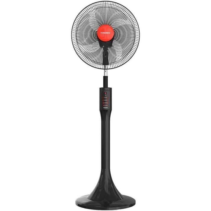 Tornado Stand Fan - 16 Inch - 4 Blades - 3 Speeds - Fan Oscillation Control - Black - EFS-111M - Image 1