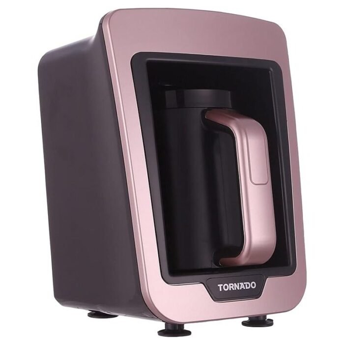 Tornado Automatic Turkish Coffee Maker - 735W - 4 Cups - LuminaSense Technology - Rose x Black - TCME-100 RS - Image 1