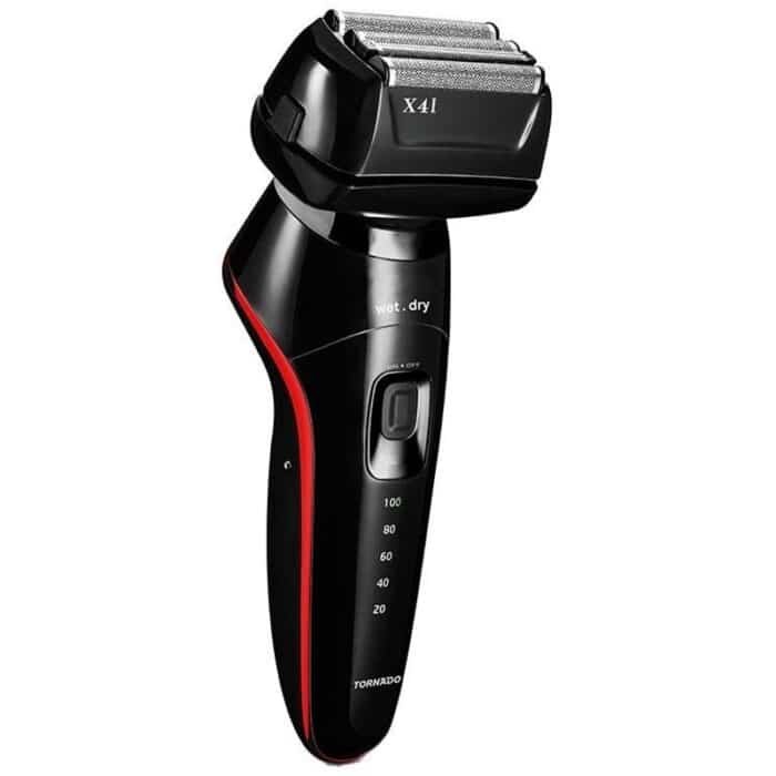 Tornado Electric Shaver 4 Flexible Blades - Wet and Dry - Black - THP-42B - Image 1