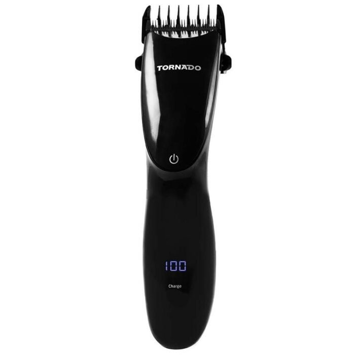 Tornado Hair and Beard Clipper - Digital Display - Stainless Steel &Titanium blades - Black - TCP-61DB - Image 1