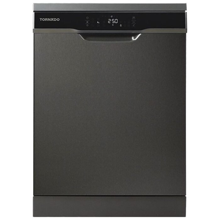 ⁦غسالة أطباق تورنيدو - 12 شخص - 8 برامج - شاشة رقمية تعمل باللمس LED - إينوكس داكن - TDV-FN128CDX⁩ - الصورة ⁦1⁩