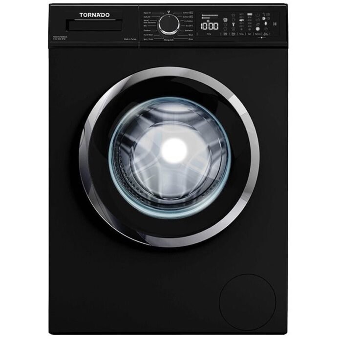 Tornado Automatic Front Load Washing Machine - 7K - 1000RPM - Delay Start - Black - TWV-FN710BKOA - Image 1