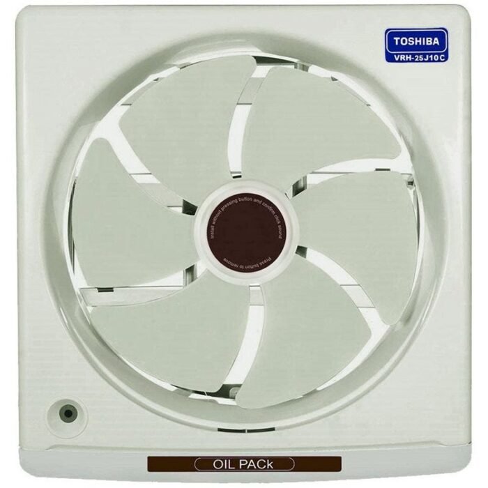 Toshiba Kitchen Ventilating Fan - 25cm - with Oil Drawer - Creamy - VRH25J10C - Image 1