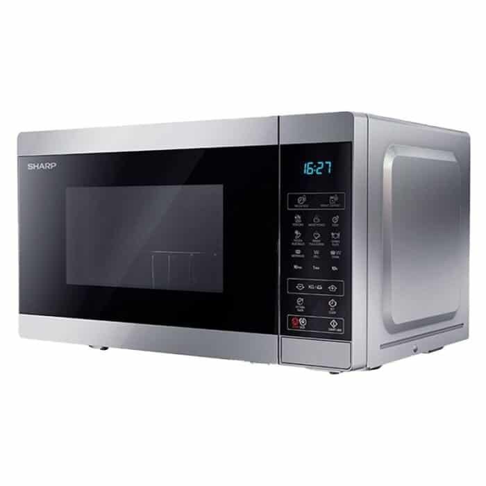 ⁦ميكروويف شارب - 25 لتر - 900 واط - مع شواية - 8 قوائم - فضي - R-250MGR-SL2⁩ - الصورة ⁦1⁩