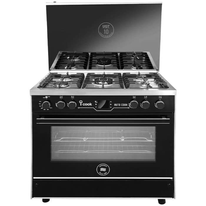 Unionaire iCook Cooker - 5 Burners - 90cm - Digital Display - Stainless - C69SS-GC-511-ICPS2F-IS-2W-AL - Image 1