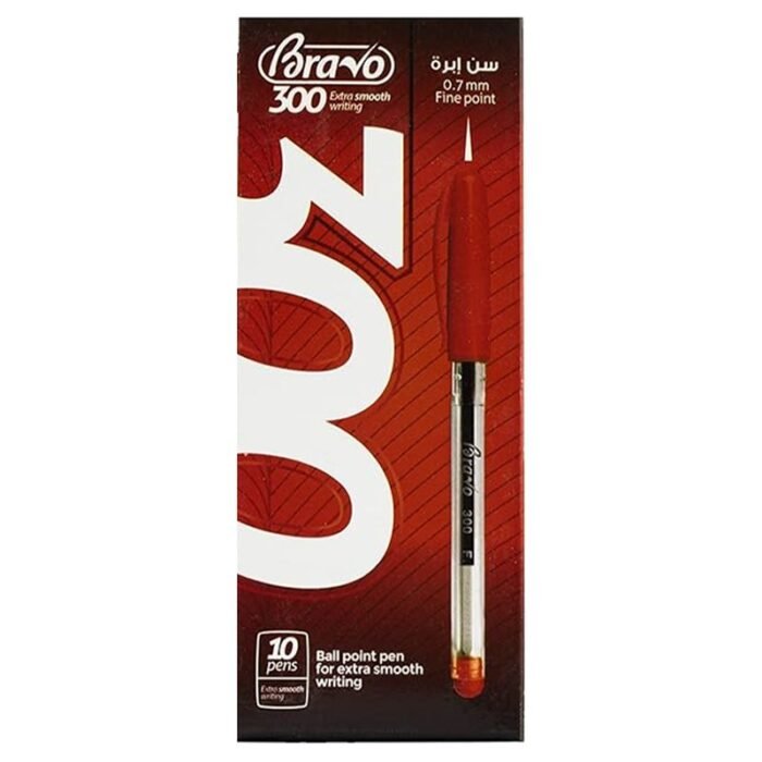 Bravo 300 Fine Point Pen - 0.7mm - Red - 10 Pieces - Image 1