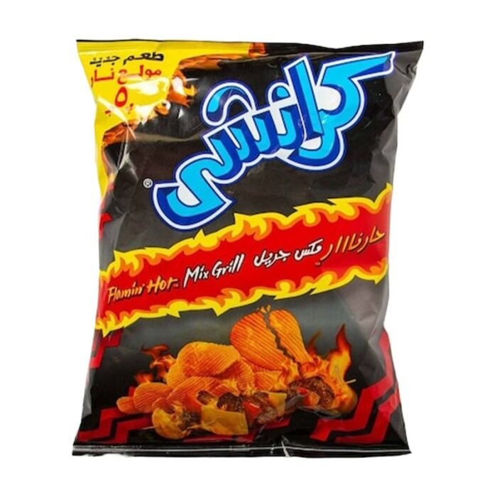Crunchy Flamin Hot Mix Grill Potato Chips - 22-26g - Image 1