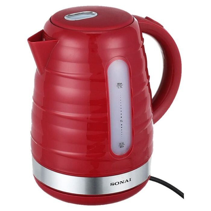 Sonai Kettle - 1.7L - 2200W - Auto Shut Off - Red - SH -3777 - Image 1