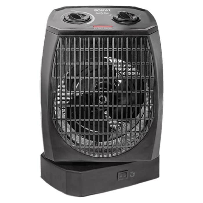Sonai Comfy Blue Fan Heater - 2000W - Oscillation Feature - Black - MAR-910 - Image 1