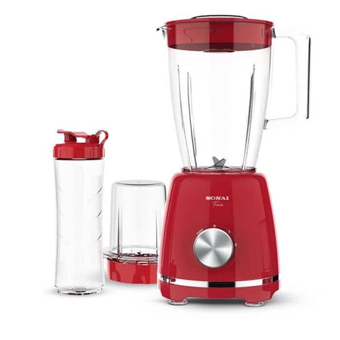 Sonai Flair Blender 3*1 - 1.5L - 500W - Red- SH-6060 - Image 1