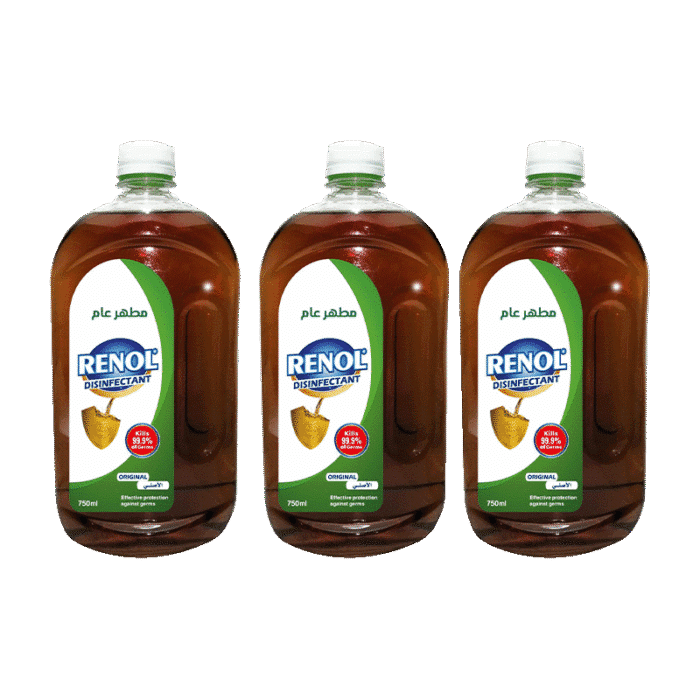 Renol Disinfectant - 750ml x 3 Bottles - Image 1