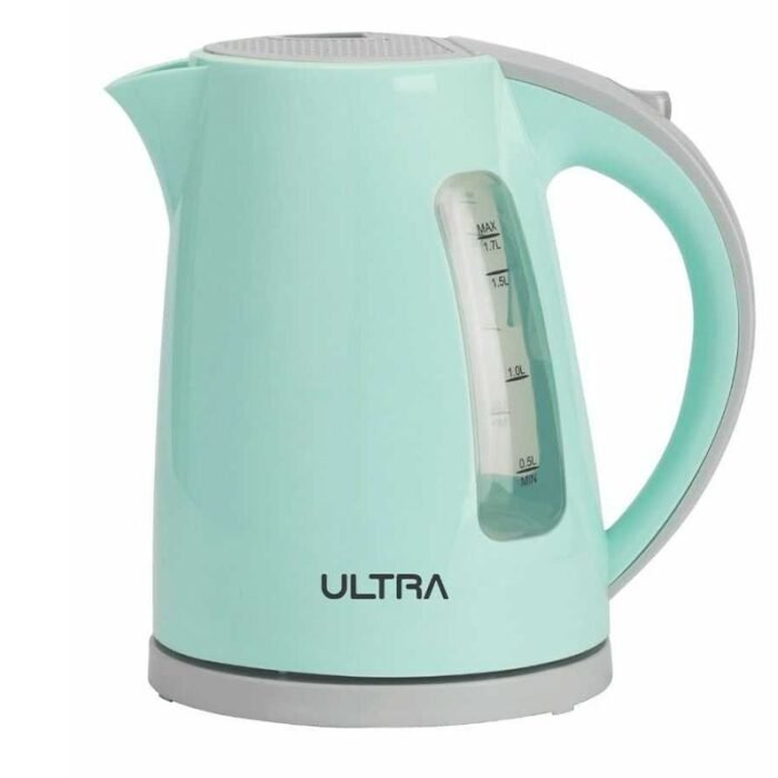 Ultra Plastic Kettle - 1.7L - 2000W - Auto Shut Off - Turquoise x Grey - UKP20TE1 - Image 1