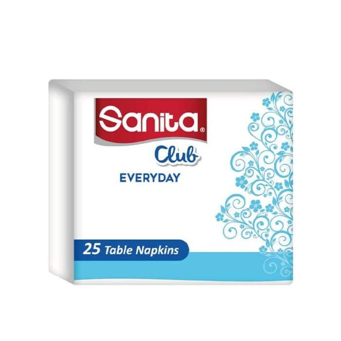 Sanita Club Everyday Table Napkins - 25 Tissues - Image 1