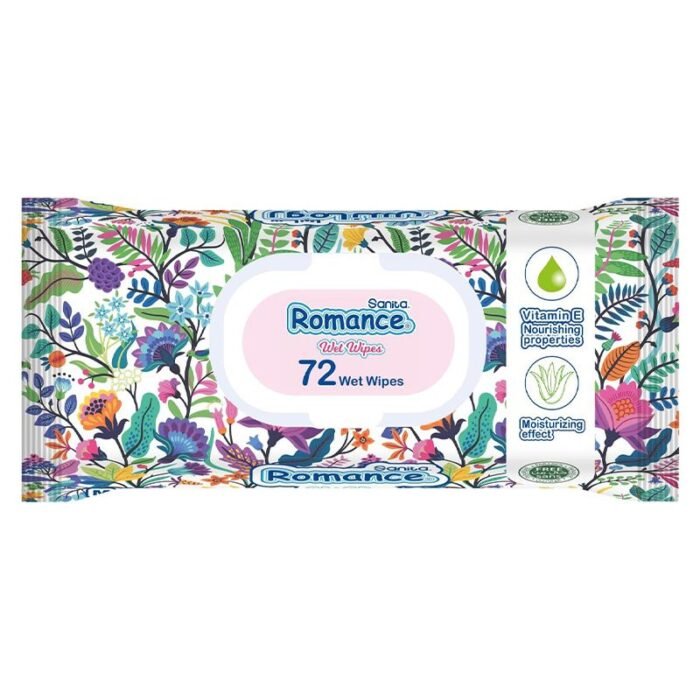 Sanita Romance Wet Wipes - 72 Pieces - Image 1
