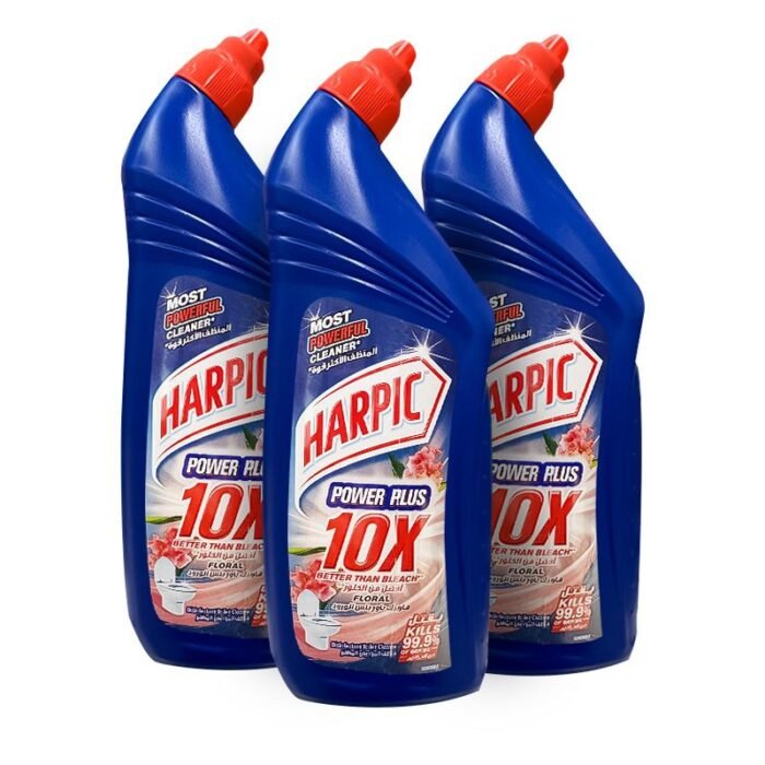 Harpic Floral Toilet Cleaner - 700ml x 3 Pieces - Image 1