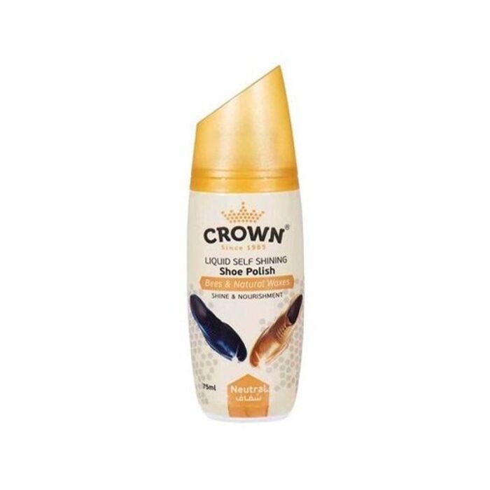 Crown Liquid Shoe Polish - 75ml - Neutral - Image 1