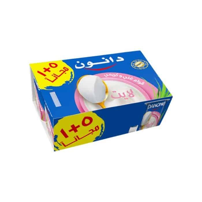 ⁦دانون زبادي دانون خفيف -100 جم - 5 قطع +1 مجاناً⁩ - الصورة ⁦1⁩