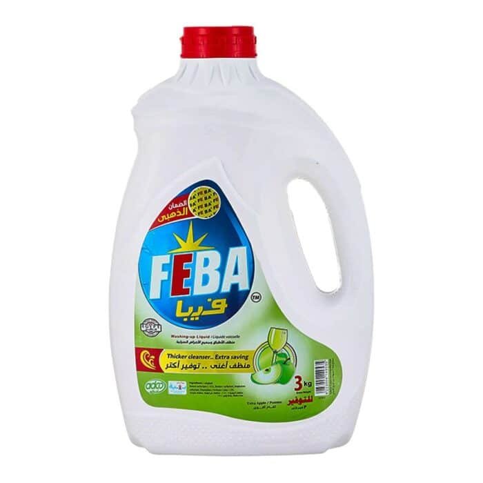 Feba Apple Dishwashing Liquid - 3Kg - Image 1
