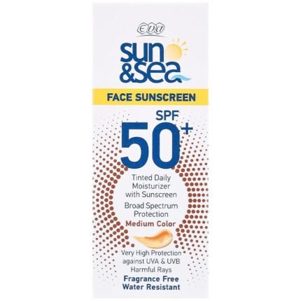 Eva Sun & Sea Tinted Face Sunscreen - SPF +50 - Medium Color - 40ml