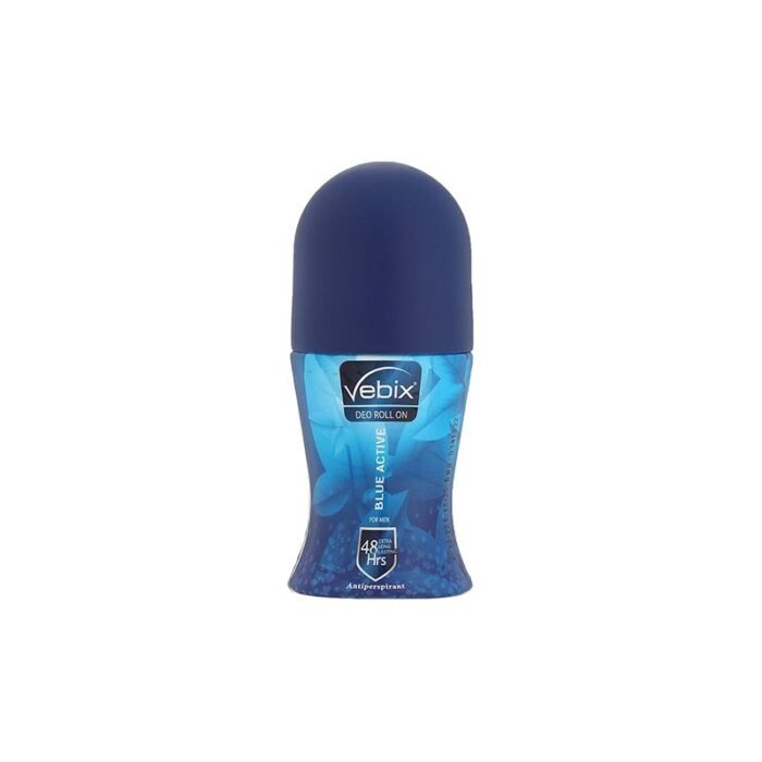 Vebix Men Blue Active Anti-perspirant & Deo Roll-on - 50ml - Image 1