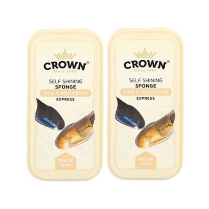 Crown Express Neutral Self Shining Shoe Sponge - 2 Pieces
