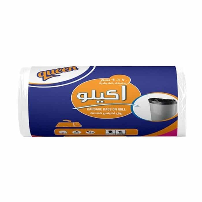 Queen White Garbage Bags Roll - 70 x 90cm - 1K - Image 1