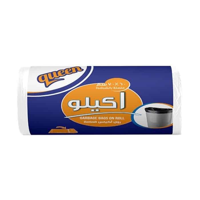 Queen White Garbage Bags Roll - 60 x 70cm - 1K - Image 1
