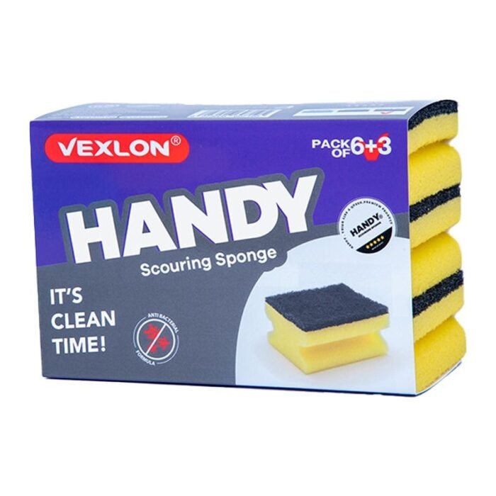 Vexlon Handy Scouring Sponge - 9 Pieces - Image 1