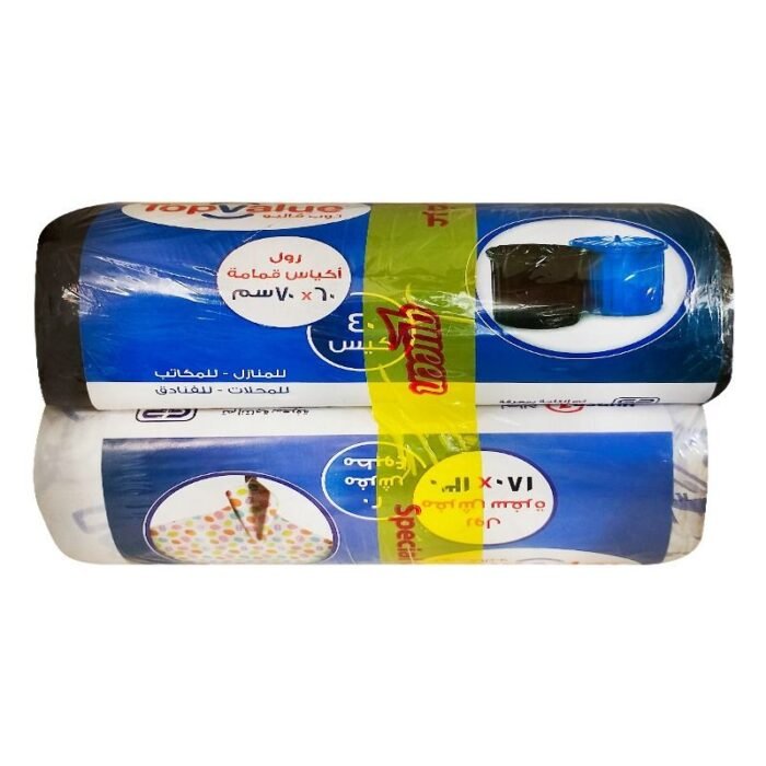 Top Value Garbage Bags Roll - 60 x 70cm - 40 Pieces + Table Covers Roll - 180 x 130cm - 20 Pieces - Image 1