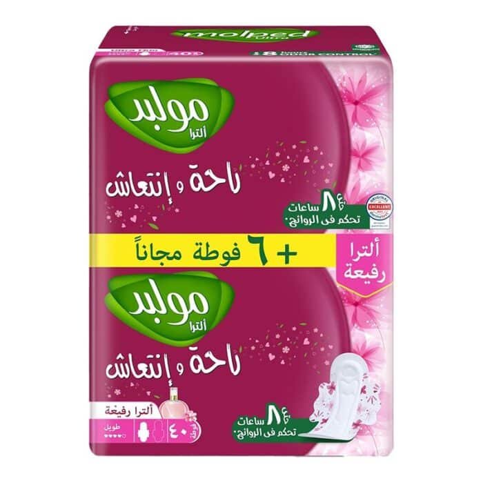 Molped Ultra Thin Long Sanitary Pads - 40 Pads - Image 1