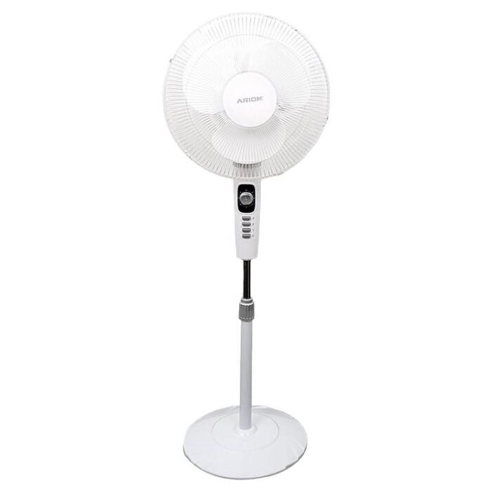Arion Blanco Stand Fan - 16 Inch - 3 Speeds - Timer - White x Silver - FS-1641 - Image 1