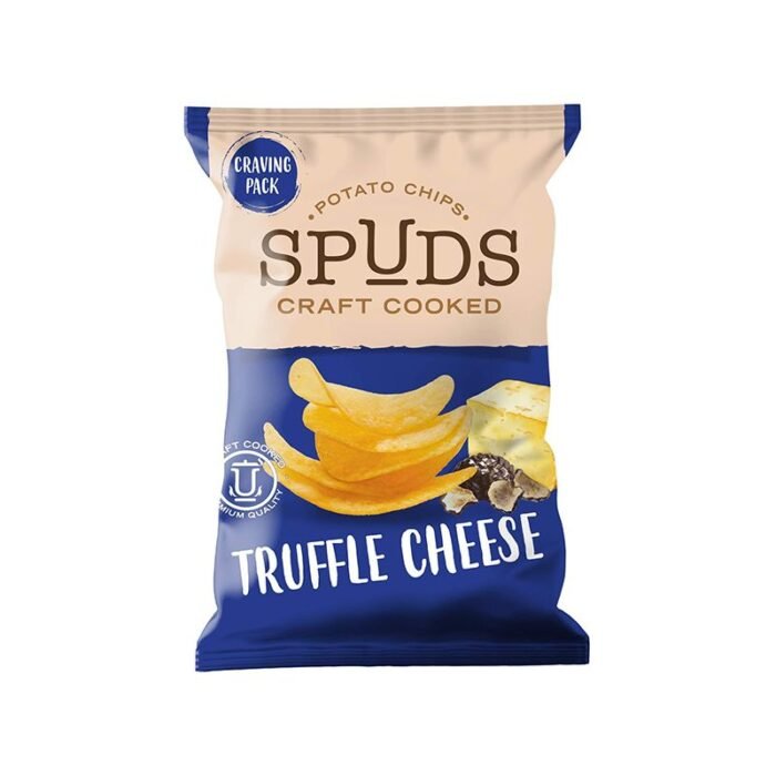 Spuds Sour Truffle Cheese Potato Chips 77- 67g - Image 1