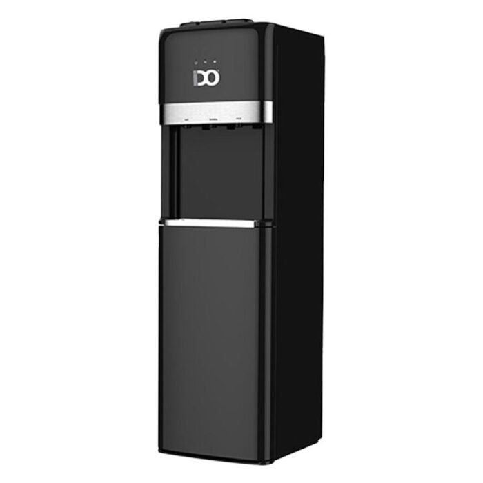 ⁦موزع المياه من IDO - 3 صنابير - تحميل سفلي - أسود × فضي - WD300BL-BK⁩ - الصورة ⁦1⁩