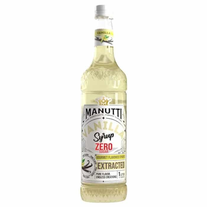 Manutti Vanilla Zero Sugar Syrup - 1L - Image 1