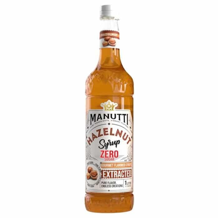 Manutti Hazelnut Zero Sugar Syrup - 1L - Image 1